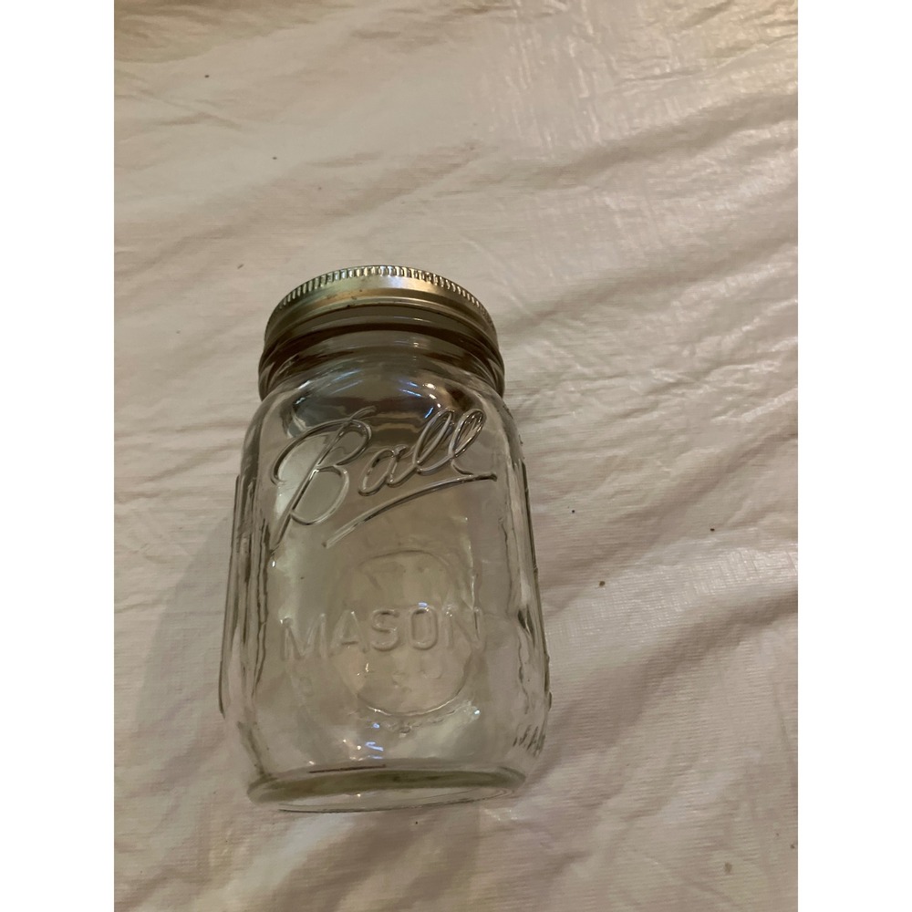 Ball Mason Jar Quart Size Clear Glass Canning Preserving with Metal Lid